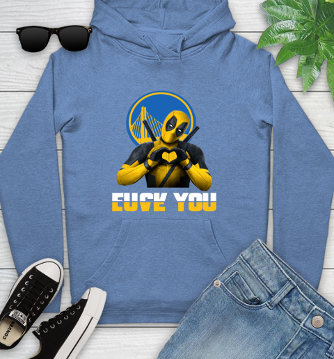 NBA Golden State Warriors Deadpool Love You Fuck You Basketball Sports Youth Hoodie 13