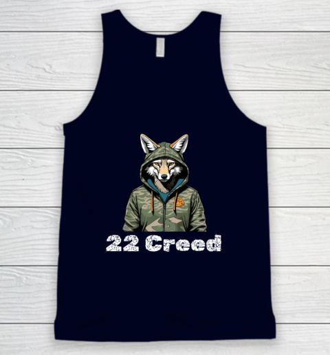 Coyote in Hood 22 Creed Graphic Hunting Tank Top 2
