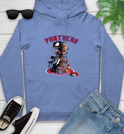 NHL Florida Panthers Hockey Venom Groot Guardians Of The Galaxy Youth Hoodie 12