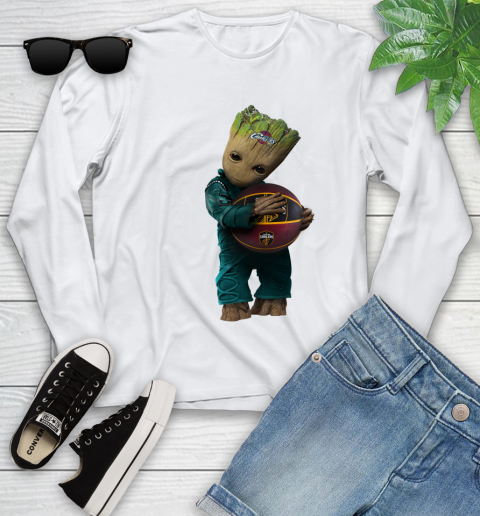 NBA Groot Guardians Of The Galaxy Basketball Sports Cleveland Cavaliers Youth Long Sleeve