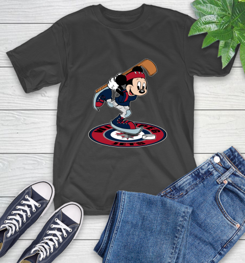 NHL Hockey Winnipeg Jets Cheerful Mickey Disney Shirt T-Shirt