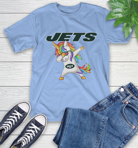 New York Jets NFL Football Funny Unicorn Dabbing Sports T-Shirt 23