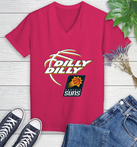 NBA Phoenix Suns Dilly Dilly Basketball Sports Women's V-Neck T-Shirt 9