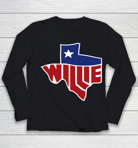 Willie Nelson shirt Willie's Texas Youth Long Sleeve