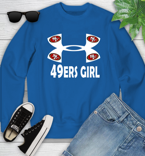 NFL San Francisco 49ers Girl Under Armour Football Sports Youth Sweatshirt 7