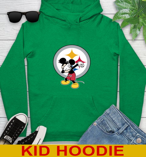 Pittsburgh Steelers NFL Football Dabbing Mickey Disney Sports Youth Hoodie 8