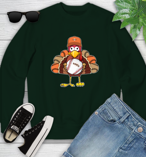 San Francisco Giants Turkey thanksgiving Youth Sweatshirt 10