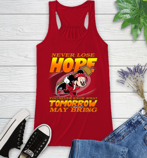 Carolina Hurricanes NHL Hockey ootball Mickey Disney Never Lose Hope Racerback Tank 5