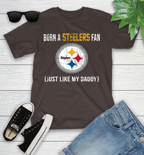 NFL Pittsburgh Steelers Football Loyal Fan Just Like My Daddy Shirt Youth T-Shirt 6