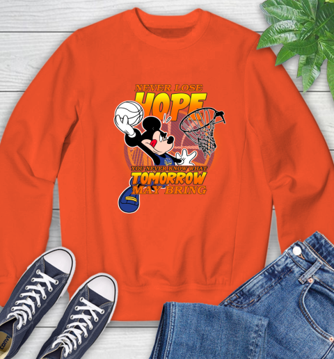 Golden State Warriors NBA Basketball Mickey Disney Never Lose Hope Sweatshirt 3