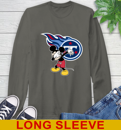 Tennessee Titans NFL Football Dabbing Mickey Disney Sports Long Sleeve T-Shirt 8