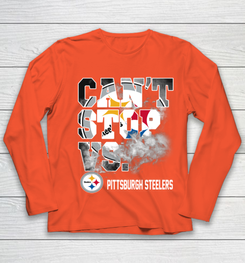 NFL Pittsburgh Steelers Can't Stop Vs Youth Long Sleeve 3