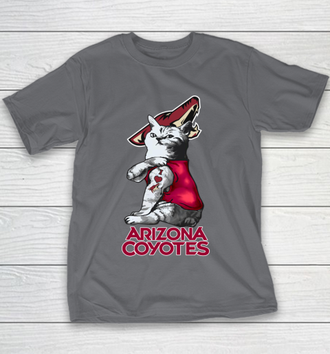 NHL My Cat Loves Arizona Coyotes Hockey Youth T-Shirt 5