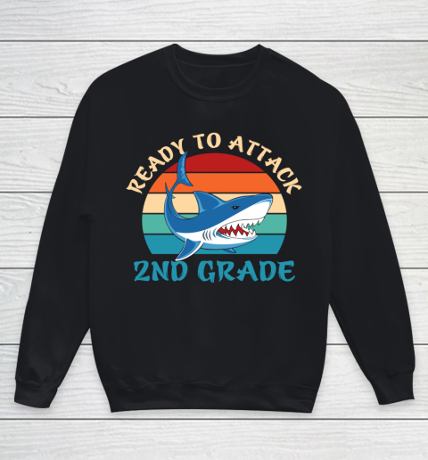 Back To School Shirt Ready to attack 2nd grade Youth Sweatshirt
