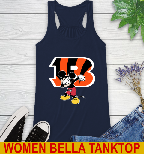 Cincinnati Bengals NFL Football Dabbing Mickey Disney Sports Racerback Tank 11