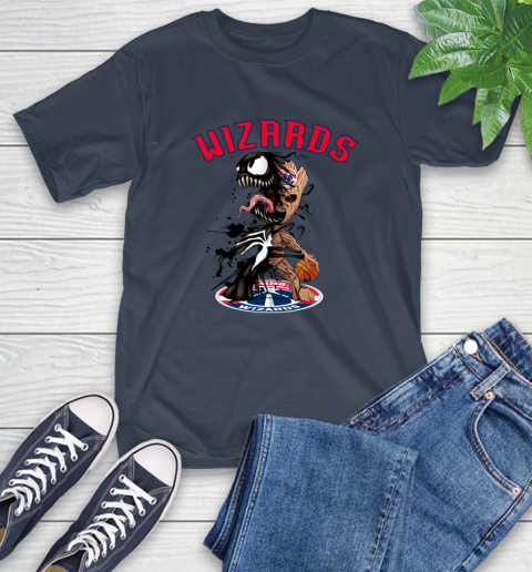 NBA Washington Wizards Basketball Venom Groot Guardians Of The Galaxy T-Shirt 4