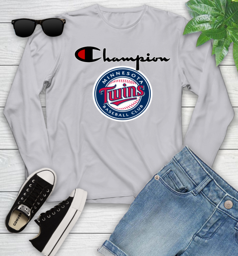 MLB Baseball Minnesota Twins Champion Shirt Youth Long Sleeve 3