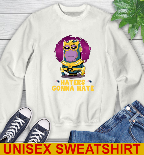 NFL Football New England Patriots Haters Gonna Hate Thanos Minion Marvel Shirt Sweatshirt