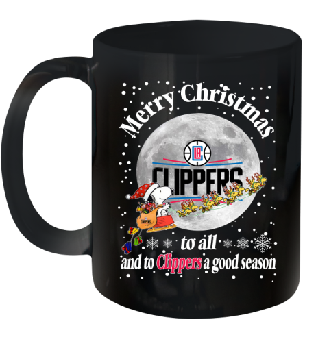 LA Clippers Merry Christmas To All And To Clippers A Good Season NBA Basketball Sports Ceramic Mug 11oz