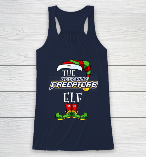 Nashville Predators Christmas ELF Funny NHL Racerback Tank 8