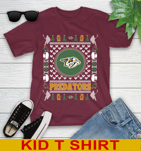 Nashville Predators Merry Christmas NHL Hockey Loyal Fan Youth T-Shirt 5