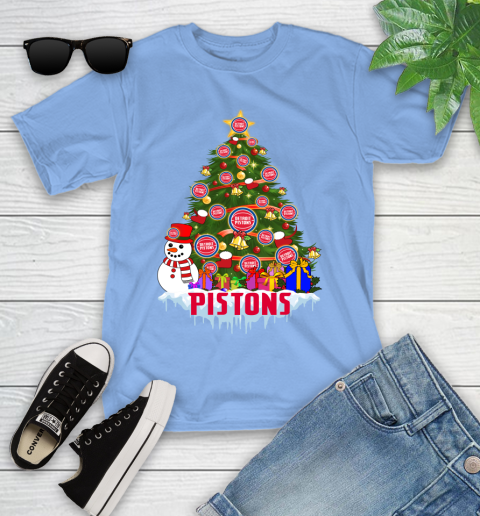 Detroit Pistons Merry Christmas NBA Basketball Sports Youth T-Shirt 11