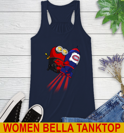 NHL Hockey Montreal Canadiens Deadpool Minion Marvel Shirt Racerback Tank - Image 10