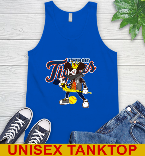 Detroit Tigers MLB Baseball Mickey Peace Sign Sports Tank Top 5
