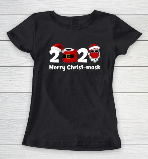 Merry Quarantine Christmas 2020 T shirt Santa Face Mask Gift Women's T-Shirt