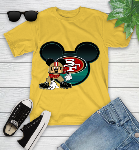 NFL San Francisco 49ers Mickey Mouse Disney Football T Shirt Youth T-Shirt 8