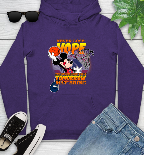 Washington Wizards NBA Basketball Mickey Disney Never Lose Hope Youth Hoodie 5