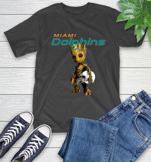 Miami Dolphins NFL Football Groot Marvel Guardians Of The Galaxy T-Shirt 2