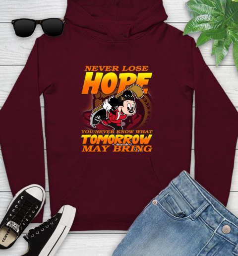 Ottawa Senators NHL Hockey ootball Mickey Disney Never Lose Hope Youth Hoodie 7