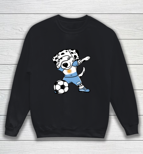 Dabbing Dalmatian Argentina Soccer Fans Argentinian Football Sweatshirt