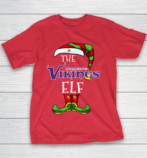 Minnesota Vikings Christmas ELF Funny NFL Youth T-Shirt 7
