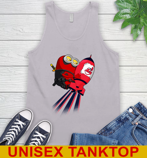MLB Baseball Cleveland Indians Deadpool Minion Marvel Shirt Tank Top 3