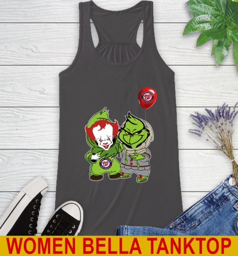 Baby Pennywise Grinch Christmas MLB Baseball Washington Nationals Racerback Tank 12