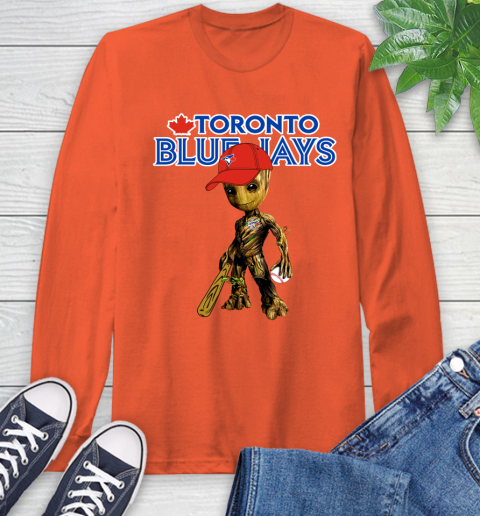 MLB Toronto Blue Jays Groot Guardians Of The Galaxy Baseball Long Sleeve T-Shirt 5