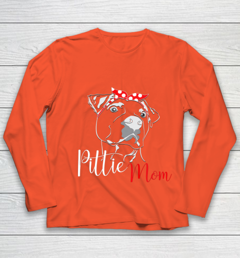 Dog Mom Shirt Pittie Mom T Shirt American Pitbull Shirt Dog Lover Youth Long Sleeve 3