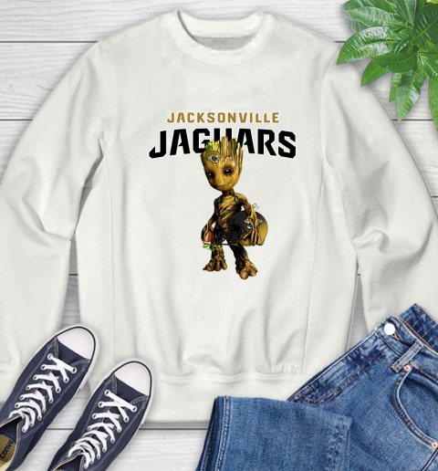Jacksonville Jaguars NFL Football Groot Marvel Guardians Of The Galaxy Sweatshirt