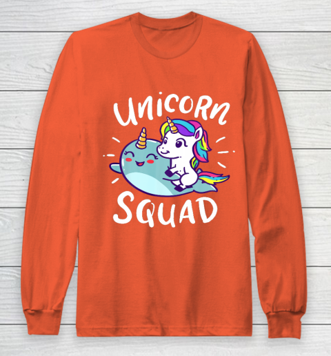 Unicorn Squad Narwhal Funny Cute Birthday Party Present Gift Long Sleeve T-Shirt 3