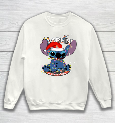 Miami Marlins MLB noel stitch Baseball Christmas Sweatshirt
