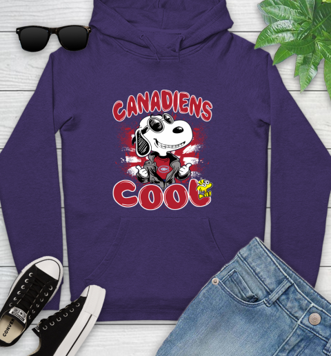 NHL Hockey Montreal Canadiens Cool Snoopy Shirt Youth Hoodie 5