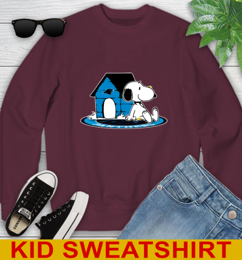 NFL Football Carolina Panthers Snoopy The Peanuts Movie Shirt Youth Sweatshirt 5