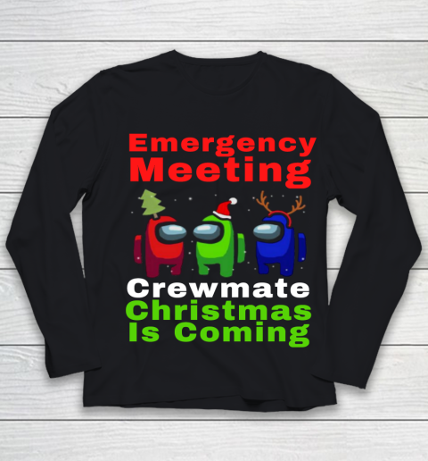 Among Us Emergency Meeting Crewmate Christmas Is Coming Youth Long Sleeve