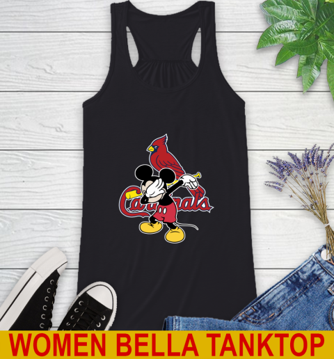 St.Louis Cardinals MLB Baseball Dabbing Mickey Disney Sports Racerback Tank 2