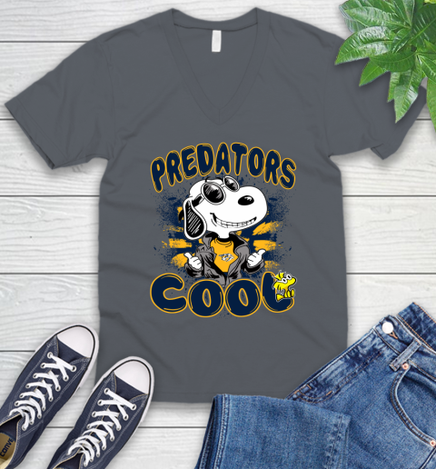 NHL Hockey Nashville Predators Cool Snoopy Shirt V-Neck T-Shirt 5 NHL Hockey Nashville Predators Cool Snoopy Shirt V-Neck T-Shirt - Image 5