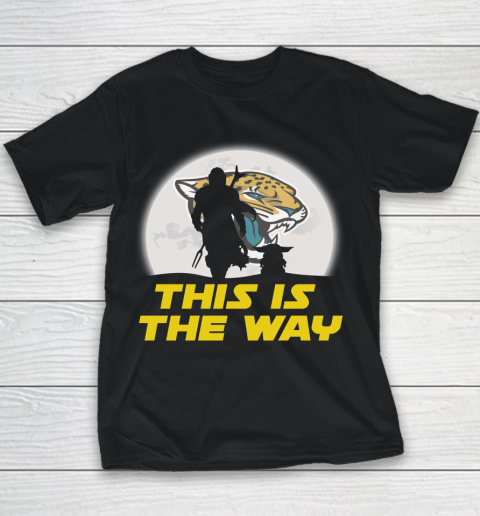 Jacksonville Jaguars NFL Football Star Wars Yoda And Mandalorian This Is The Way Youth T-Shirt