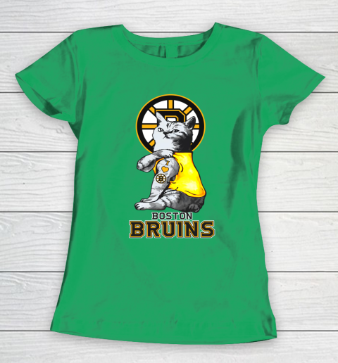 NHL My Cat Loves Boston Bruins Hockey Women's T-Shirt 5
