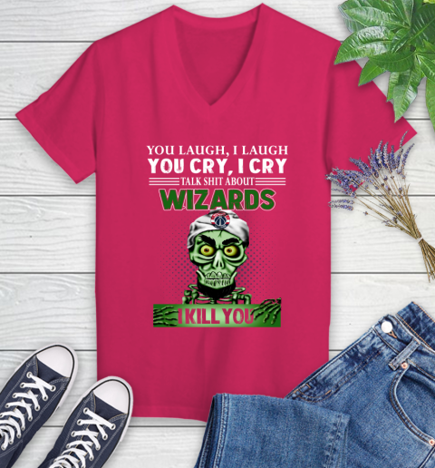 NBA Talk Shit About Washington Wizards I Kill You Achmed The Dead Terrorist Jeffrey Dunham Basketball Women's V-Neck T-Shirt 9